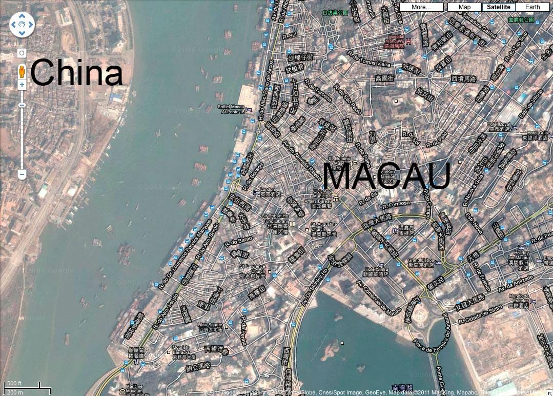 地图的圣马洛澳门