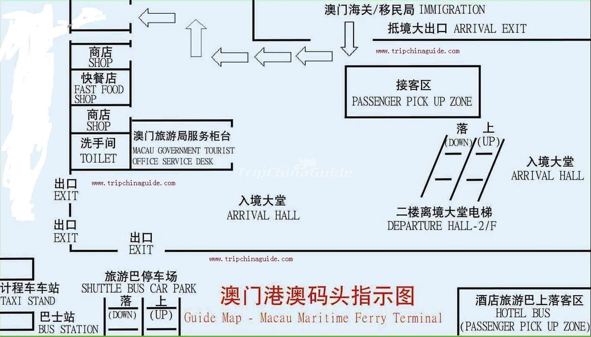 澳门外海港码头的地图