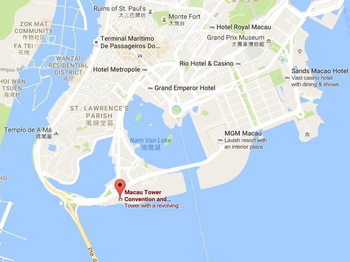 地图澳门塔
