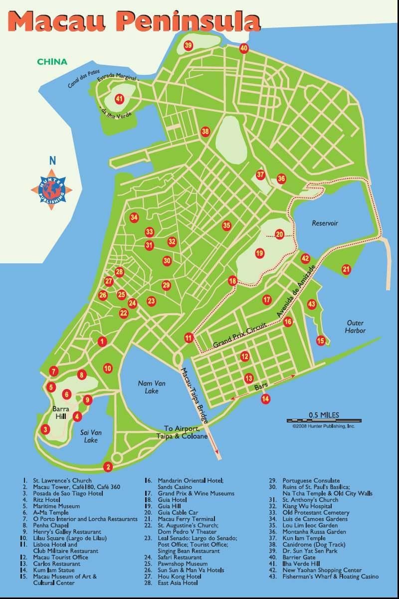 澳门旅游地图