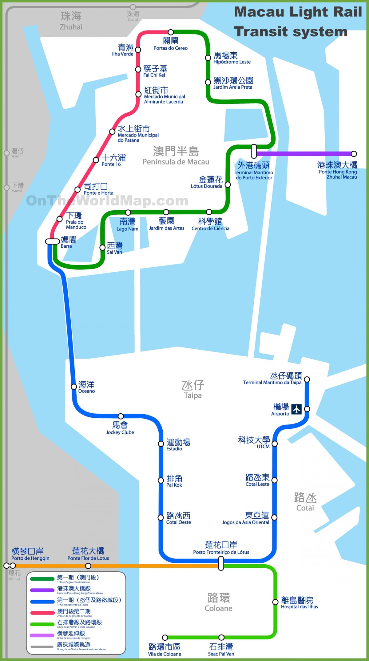 澳门的地铁图