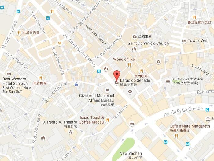 地图senado澳门广场