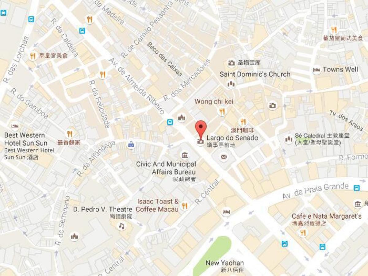 地图senado澳门广场