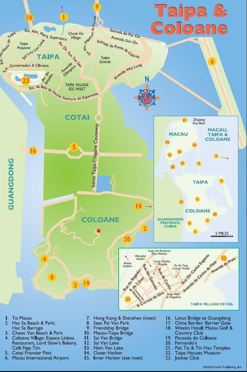 taipa的澳门的地图