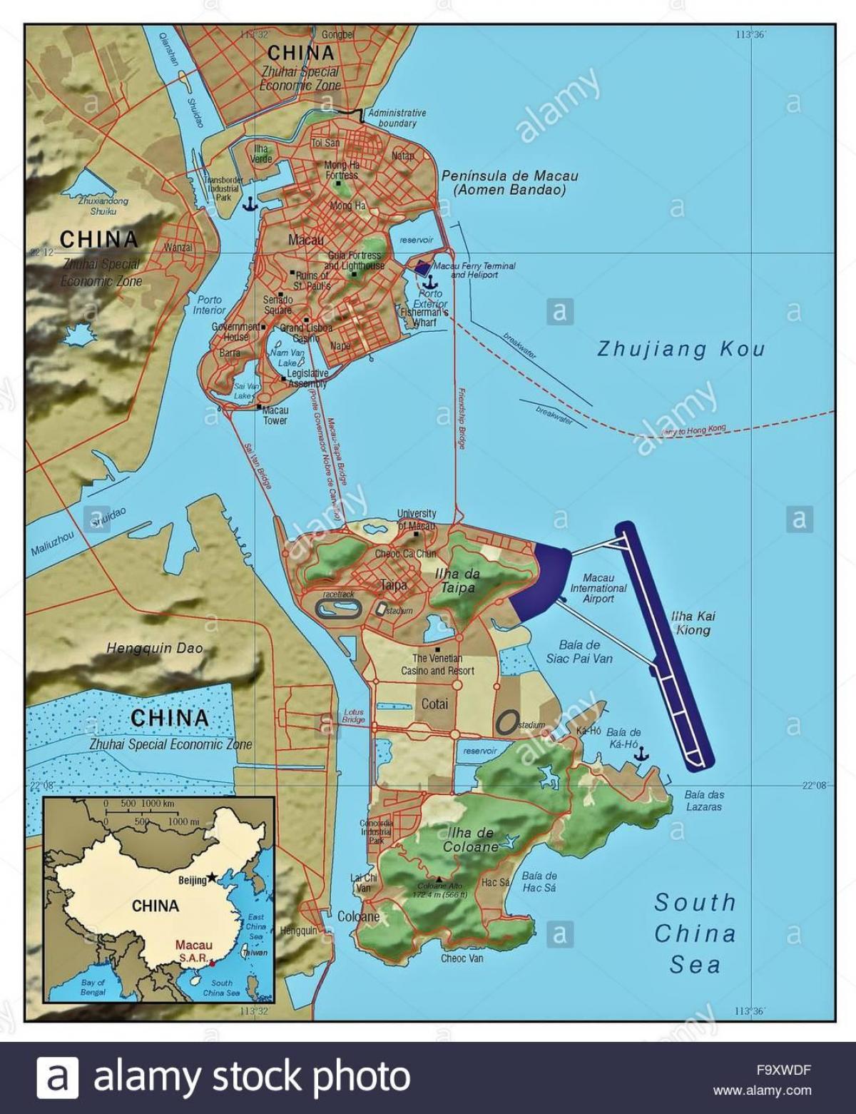 澳门国家在世界地图