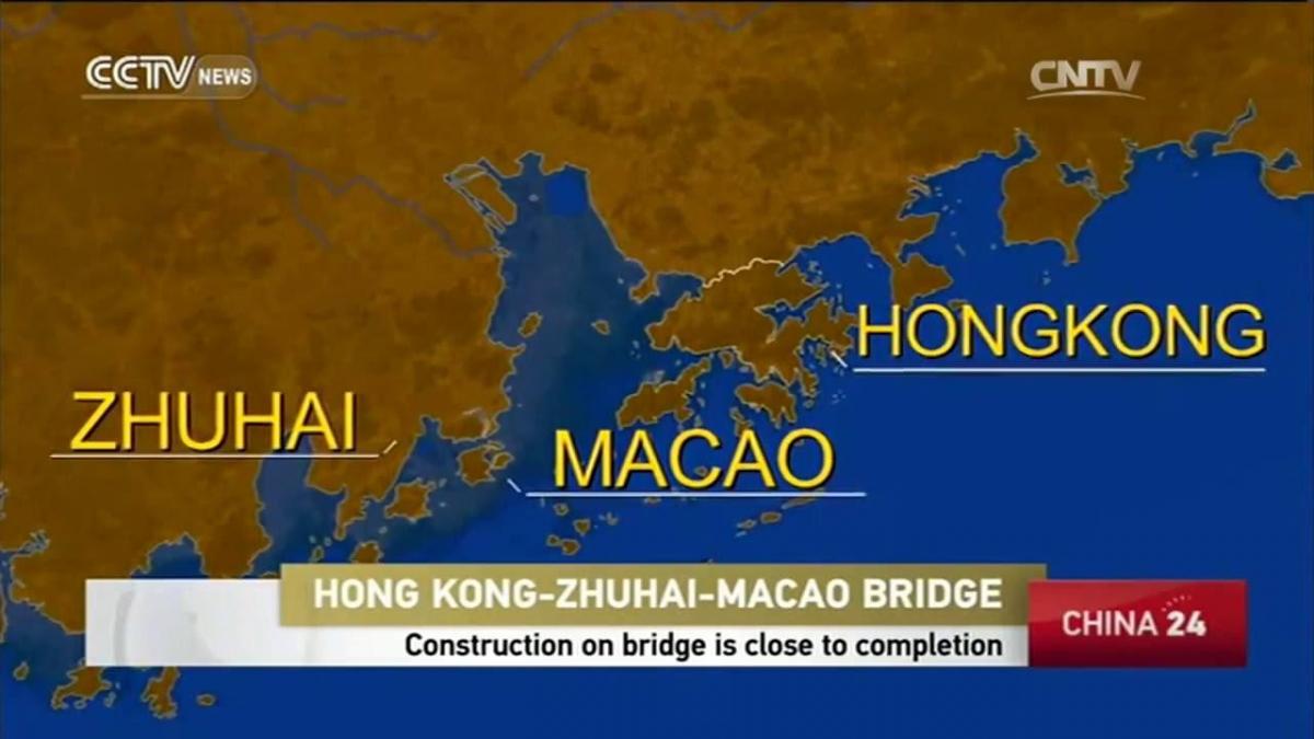 香港澳大桥的地图