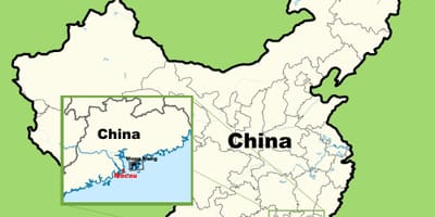 澳门亚洲地图