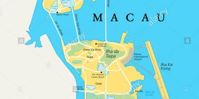 中国澳门的地图