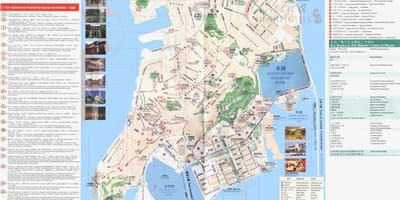 澳门公共汽车运输路线的地图