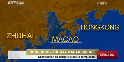 香港澳大桥的地图